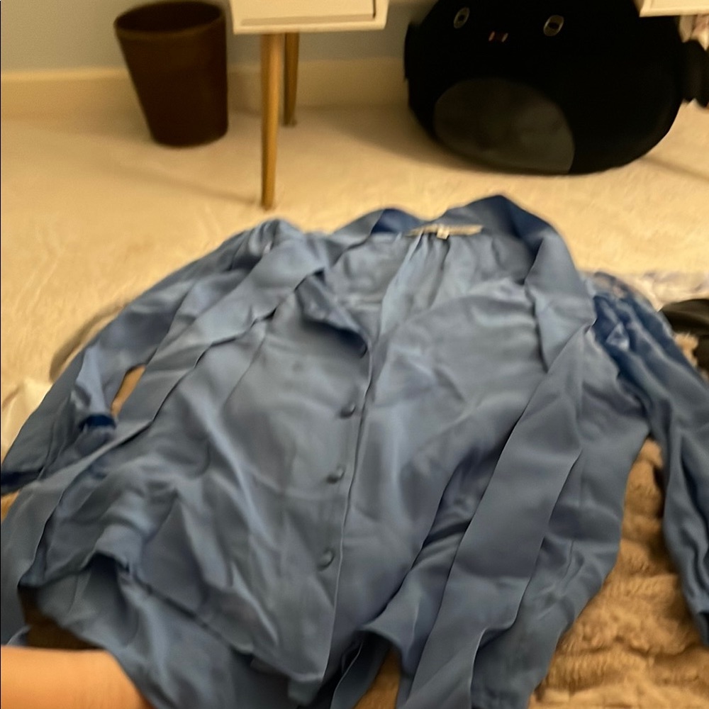 Annie Griffin Blue Blouse